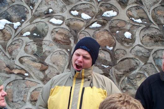 One very tired Thomas near The Great Wall, no it is not that wall behind him:-)