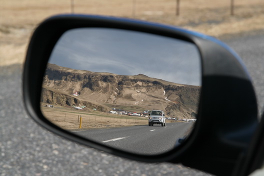 Iceland seen trough the side-mirror - 2008