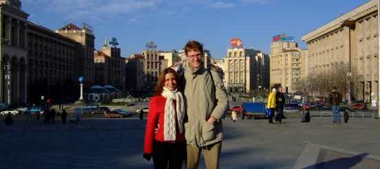 Marina and I on Independence Square in Kiev